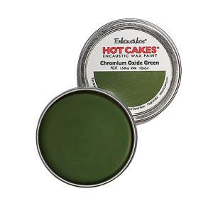 Enkaustikos Hot Cakes Encaustic Wax Paint - (1.5oz/45ml) Chromium Oxide Green