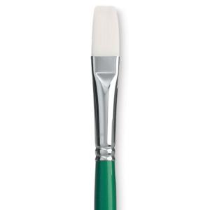 Princeton Summit 6100 Series White Synthetic Long Handle Brush for Oil & Acrylic - Flat 8