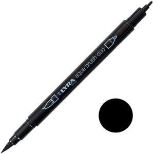 Lyra Aqua Brush Duo Marker Black  LYL6520099