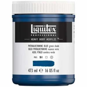 Liquitex Professional Heavy Body Acrylic Paint - (16oz/473ml) Phthalocyanine Blue (Green Shade)