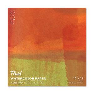 Fluid Watercolor Paper Easy-Block 12" x 12" - (15 Sheets, 140lb) Cold Press